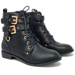 Top Moda (Rachel-6 Fashion Lace Up Buckle Boot